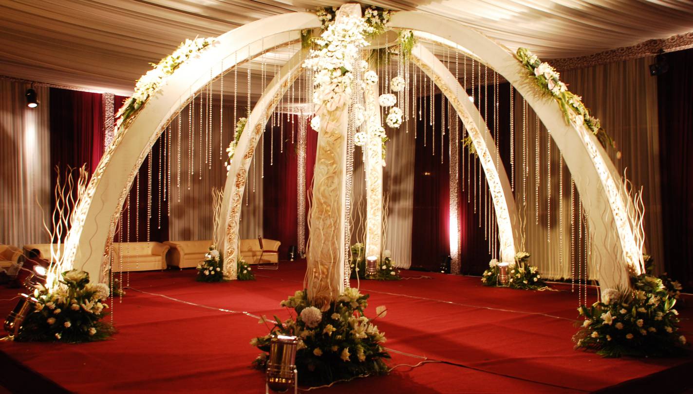 Evening floral arrangement with warm ambient lighting